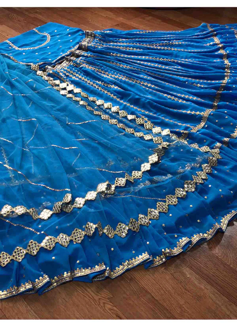 Blue Stylish Party Wear Lehenga Choli for All Ceremonial Occasion - Image 4